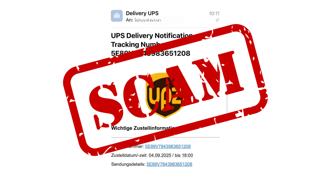Gefälschte UPS-Mails im Umlauf